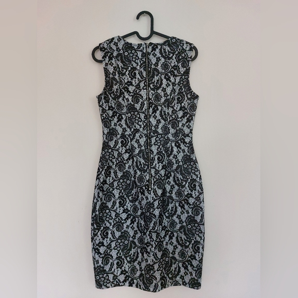 Red Herring Size 10 Lace Damask Pencil Dress - Picture 6 of 10